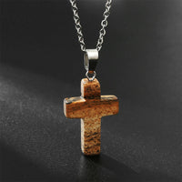 Natural Gemstone Cross Necklace - Seraphina-Jade-State of Style