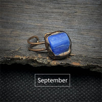 Natural Raw Birthstone Ring - Selina-January: Garnet-State of Style