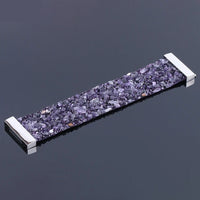 Natural Stone Crystal Leather Bracelet-AMETHYST-State of Style
