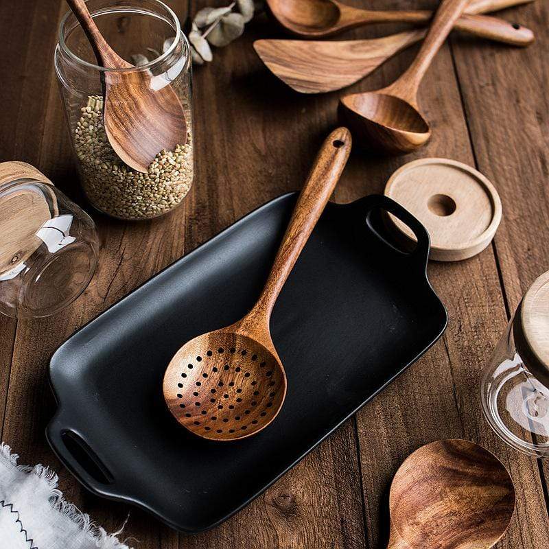Natural Wooden Kitchen Set - RustiCook-Set of 4 pieces-State of Style