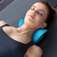 NECK AND SHOULDER STRETCHER - CERVICAL TRACTION MASSAGE CUSHION FOR SPINAL ALIGNMENT-Blue-State of Style