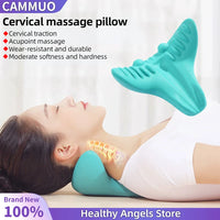 NECK AND SHOULDER STRETCHER - CERVICAL TRACTION MASSAGE CUSHION FOR SPINAL ALIGNMENT-Blue-State of Style