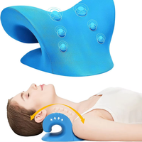 NECK AND SHOULDER STRETCHER - CERVICAL TRACTION MASSAGE CUSHION FOR SPINAL ALIGNMENT-Blue-State of Style