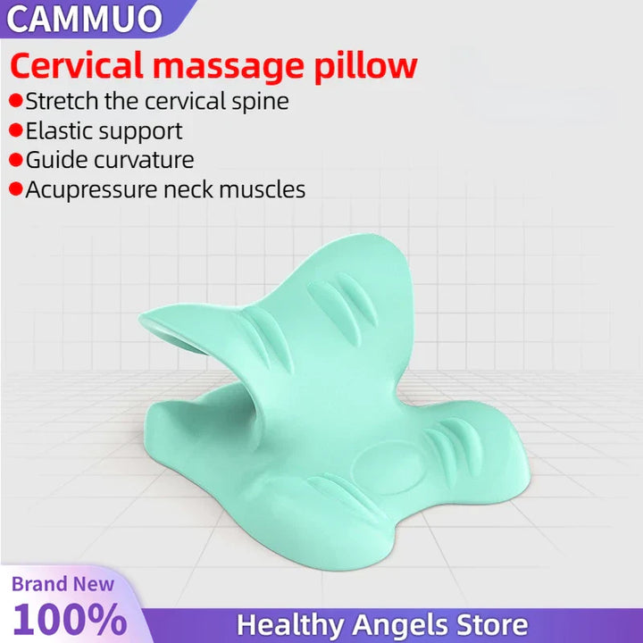 NECK AND SHOULDER STRETCHER - CERVICAL TRACTION MASSAGE CUSHION FOR SPINAL ALIGNMENT-Blue-State of Style