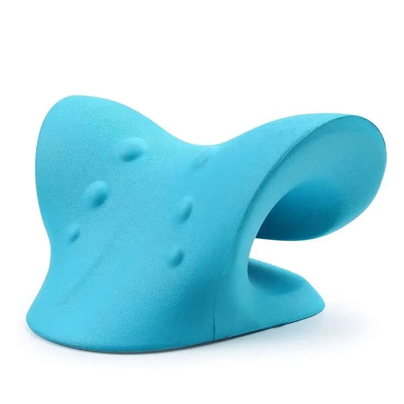 NECK AND SHOULDER STRETCHER - CERVICAL TRACTION MASSAGE CUSHION FOR SPINAL ALIGNMENT-Blue-State of Style