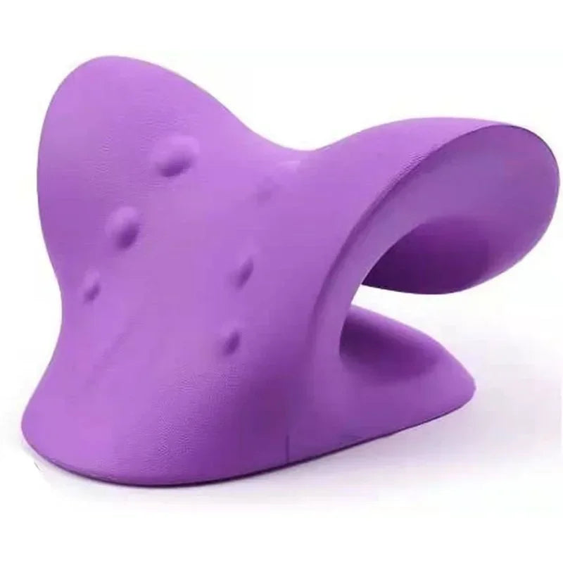 NECK AND SHOULDER STRETCHER - CERVICAL TRACTION MASSAGE CUSHION FOR SPINAL ALIGNMENT-Purple-State of Style