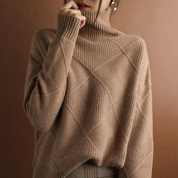 Neeltje's Sweater – Classic Turtleneck Sweater for Women-Auburn-S-State of Style