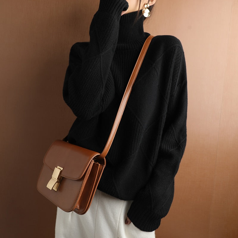 Neeltje's Sweater – Classic Turtleneck Sweater for Women-Black-S-State of Style