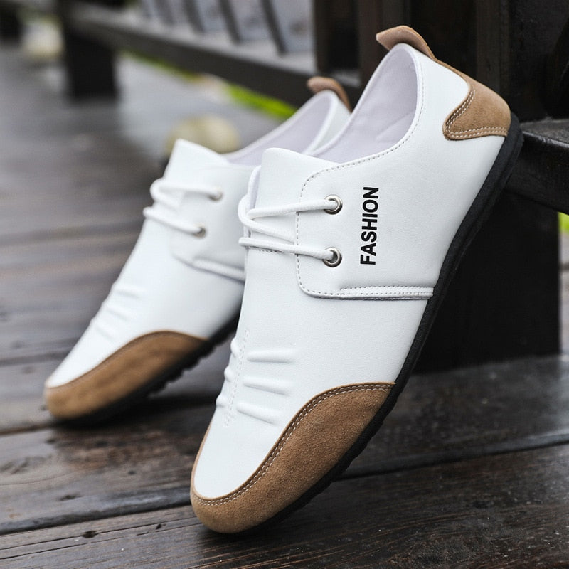 NeeltjeSneaks | Men's Stylish Casual Shoes-White-Brown-8.0-State of Style