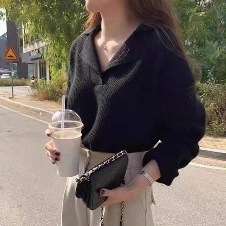 NeeltjesShirt | Women's Relaxed Fit Sweater-Black-One size fits all-State of Style
