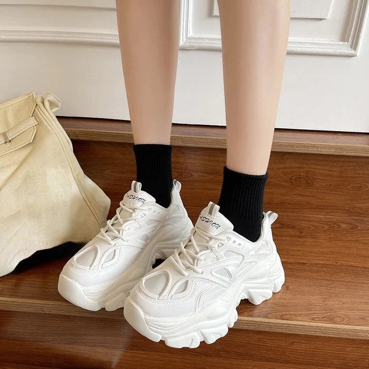 NelekkesSneaks – Stylish & Comfortable Sneakers for Women-White-3.0-State of Style