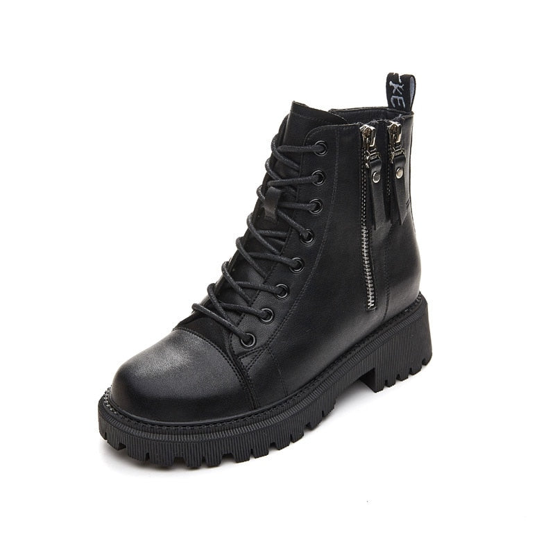 NelkeBoots – Stylish Zipped Boots for Women-Black-4.5-State of Style