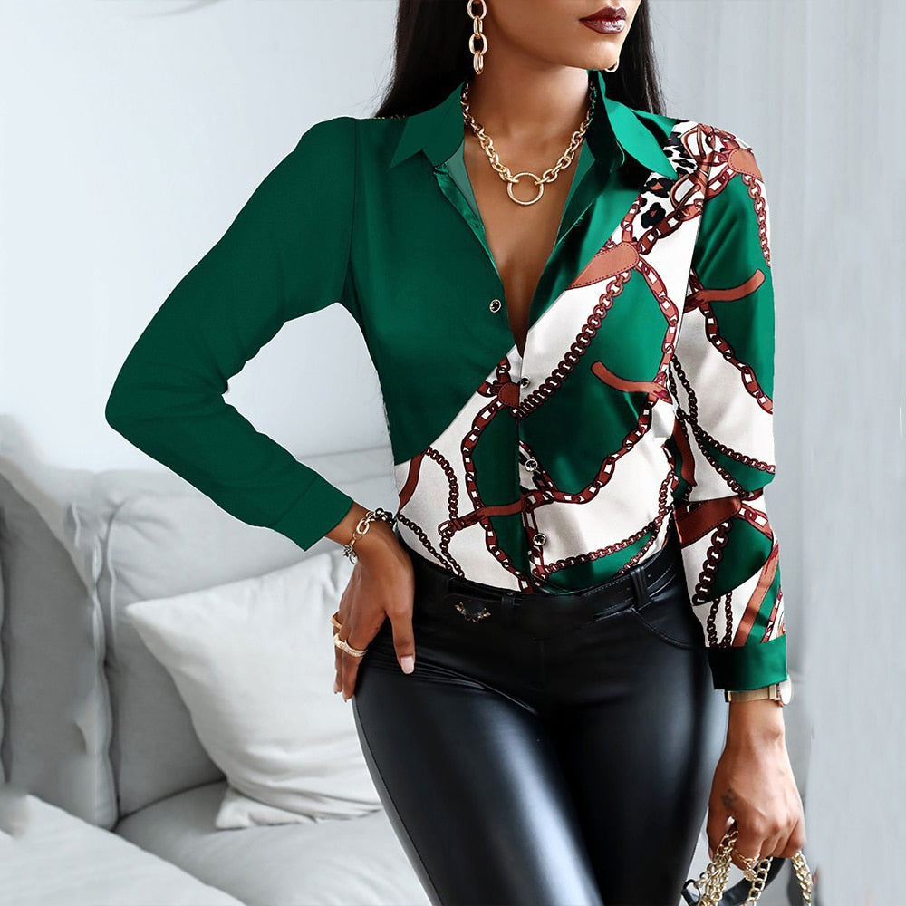 NellekeBlouse – Elegant & Stylish Women's Blouse-Green-S-State of Style