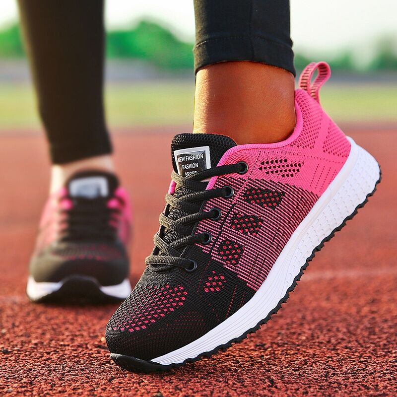 NellekesSneaks – Supportive Orthopaedic Sole Sneakers for Women-Black Red-4.5-State of Style