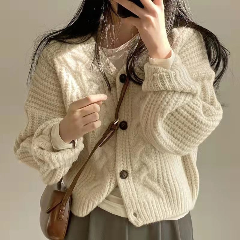 NellysVest – Stylish & Cosy Knitted Vest for Women-Beige-One Size-State of Style