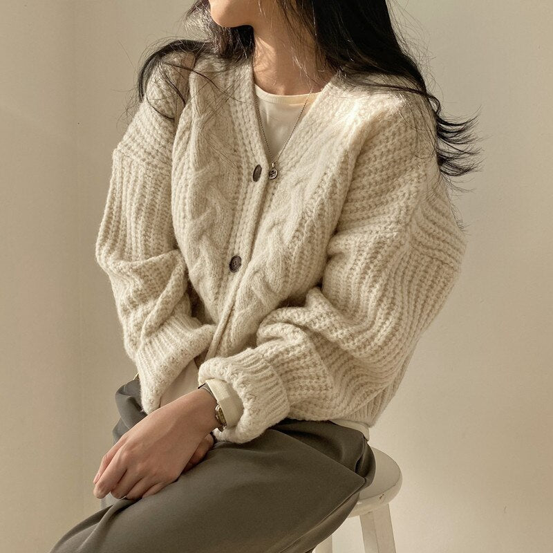 NellysVest – Stylish & Cosy Knitted Vest for Women-Beige-One Size-State of Style