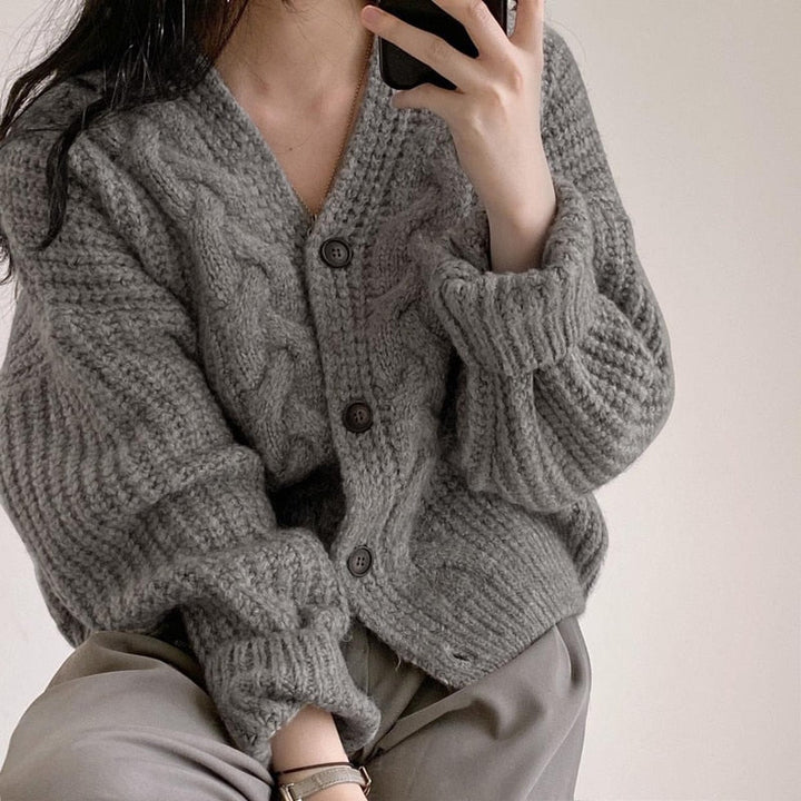 NellysVest – Stylish & Cosy Knitted Vest for Women-Grey-One Size-State of Style