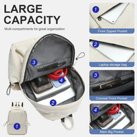 Lightweight Water-Resistant Laptop & Travel Backpack with Organised Compartments