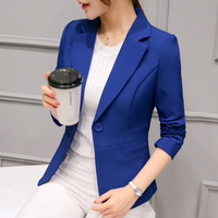 Nice Slim Ladies Blazer with Pockets - Sophia-Blue-S-State of Style