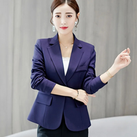 Nice Slim Ladies Blazer with Pockets - Sophia-Dark Blue-S-State of Style