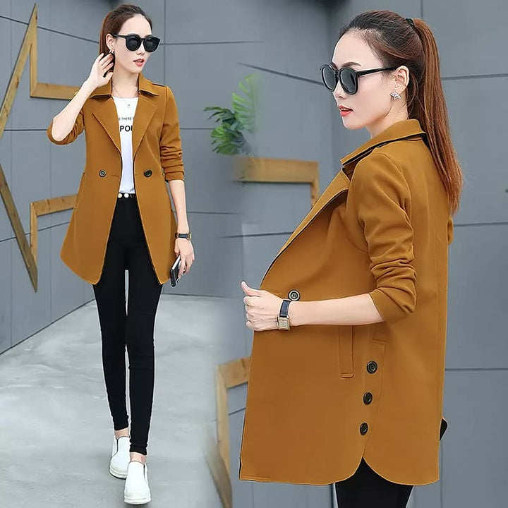 NiceBlazer – Elegant & Versatile Women's Blazer-Khaki-S-State of Style