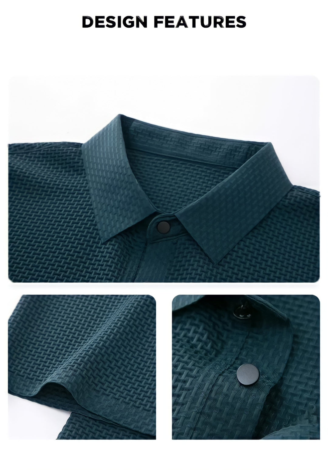 No-Iron Slim Fit Polo Shirt | Textured-Gray-Small-State of Style