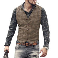 Noah Traditional Vest – Vintage Business Waistcoat with Tailored Fit-Brown-XS-State of Style