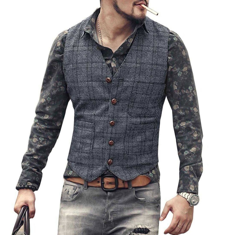 Noah Traditional Vest – Vintage Business Waistcoat with Tailored Fit-Navy Blue-XS-State of Style