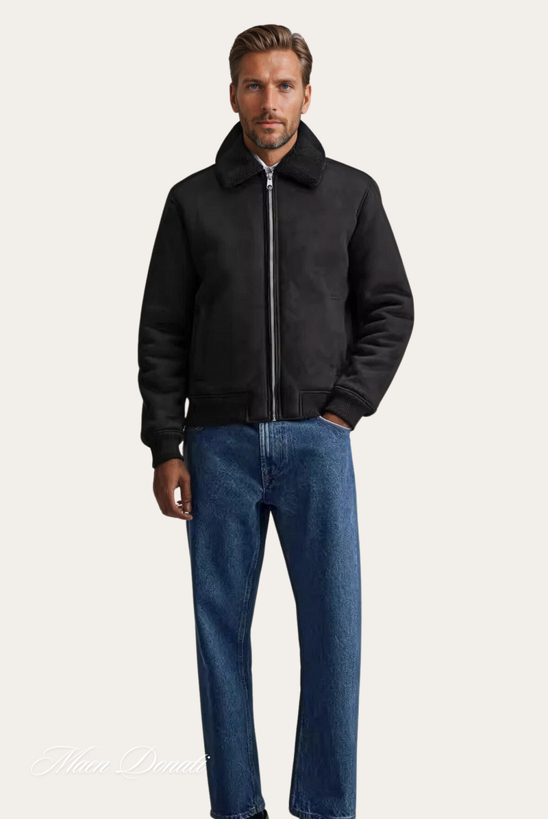 Nolan Stylish Winter Bomber Jacket-Black-S-State of Style