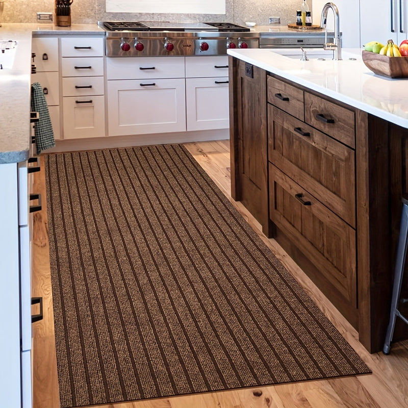 Non-Slip & Washable Indoor & Outdoor Runner - GripLuxe-60cm x 150cm-Brown-State of Style