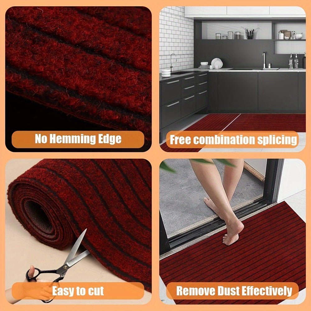 Non-Slip & Washable Indoor & Outdoor Runner - GripLuxe-60cm x 150cm-Dark Grey-State of Style