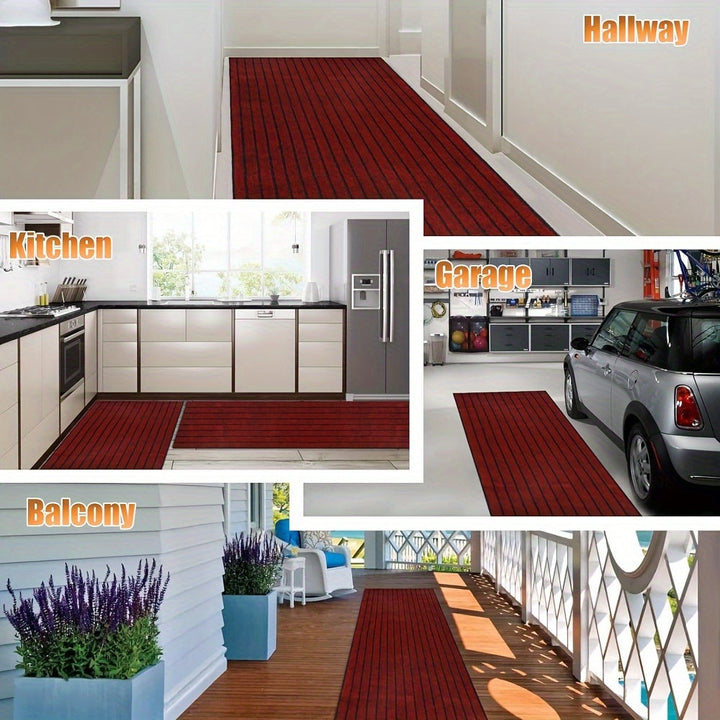 Non-Slip & Washable Indoor & Outdoor Runner - GripLuxe-60cm x 150cm-Dark Grey-State of Style