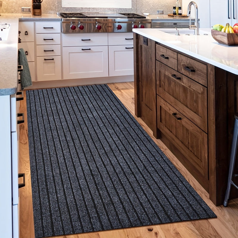 Non-Slip & Washable Indoor & Outdoor Runner - GripLuxe-60cm x 150cm-Dark Grey-State of Style