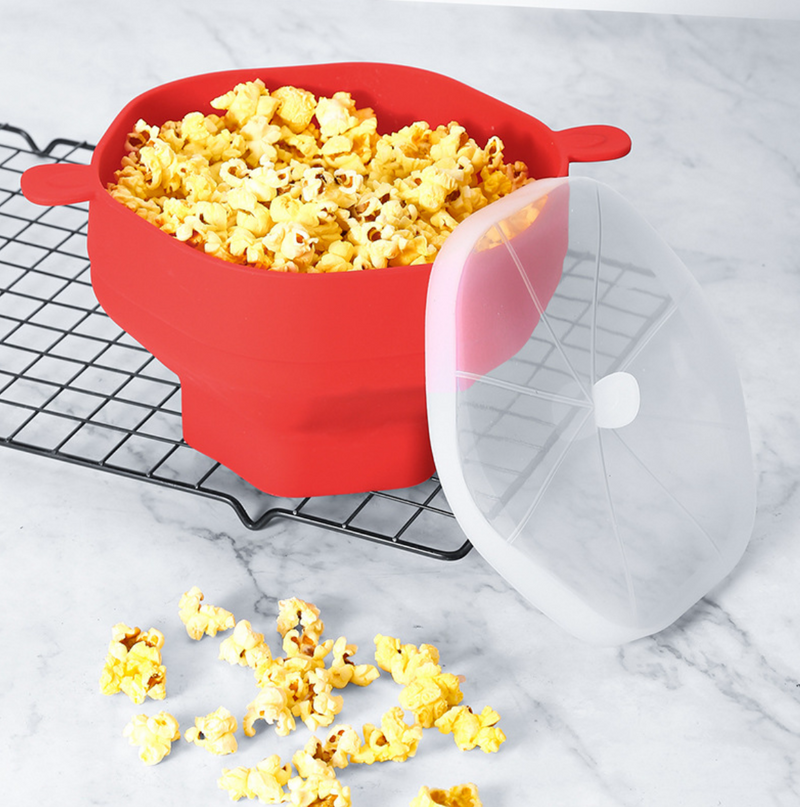 Non-Stick Popcorn Maker - CrispyPop-Red-State of Style