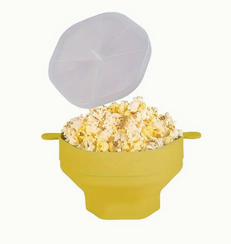 Non-Stick Popcorn Maker - CrispyPop-Yellow-State of Style
