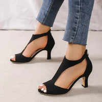 Nora - Orthopedische Elegante Zwarte Sandalen-Zwart-35-State of Style
