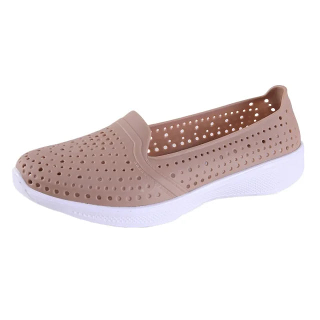 Nora - Orthopedische Zwarte Ademende Instappers-Khaki-36-State of Style