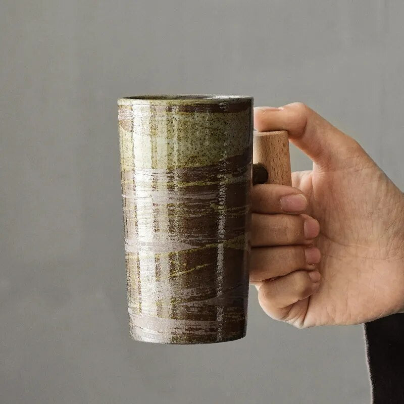 Nordic Latte Mugs with Earthy Design - NatureSip-Single Mug-Onyx-State of Style