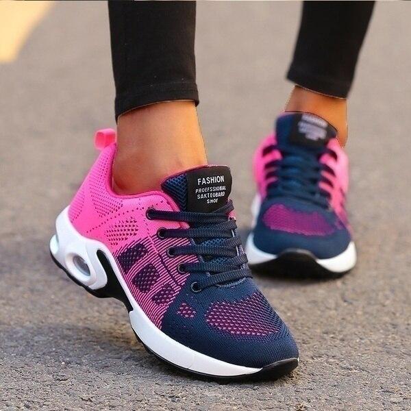 Nova Comfortable Orthopaedic Sneakers-Pink/Blue-4.5-State of Style