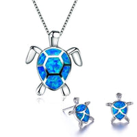 Ocean Wonder Turtle Set with Necklace and Earrings – Mila-Blue-State of Style
