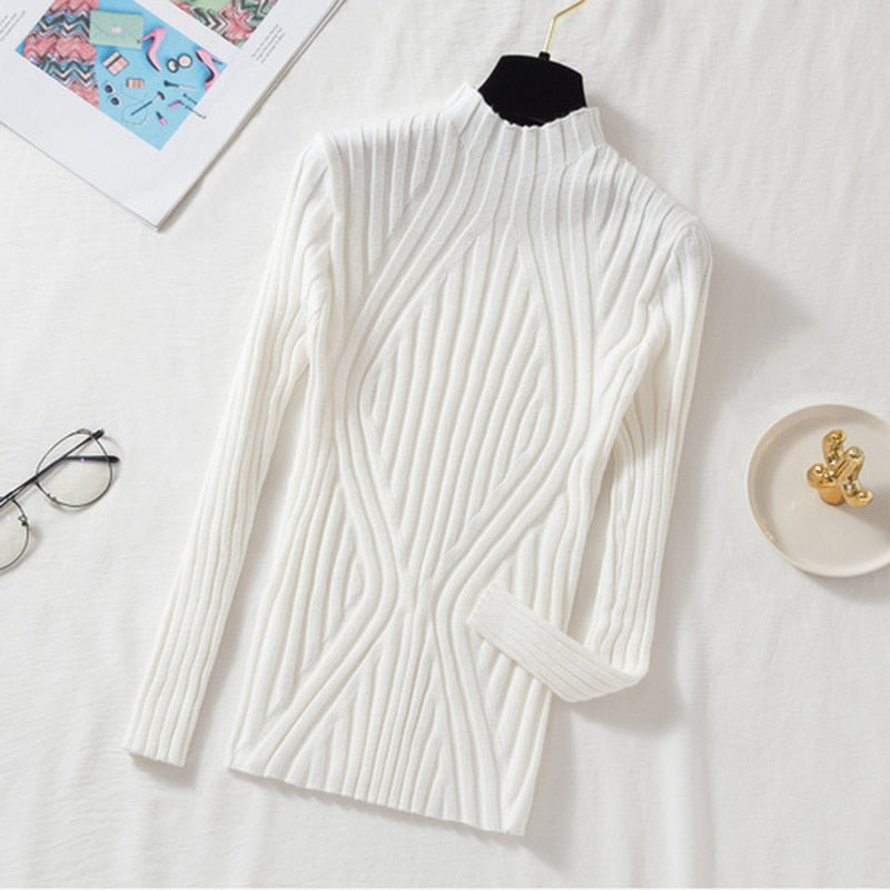 OfficeSweater – Women's Stylish & Comfortable Knitted Sweater-White-One size fits all-State of Style