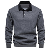 Oliver Luxe Men's Polo Sweater-Dark Grey-S-State of Style