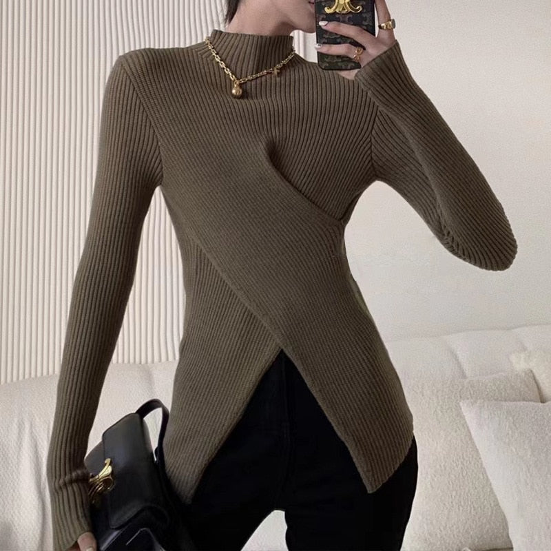 Ollies Sweater – Women's Turtleneck Sweater with a Flattering Fit-Black-One Size-State of Style