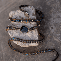 Onyx Moonlight Protective Wrap Bracelet - Lunara-State of Style