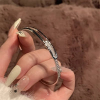 Open Cuff Bracelet | 925 Sterling Silver | Zirconia-State of Style