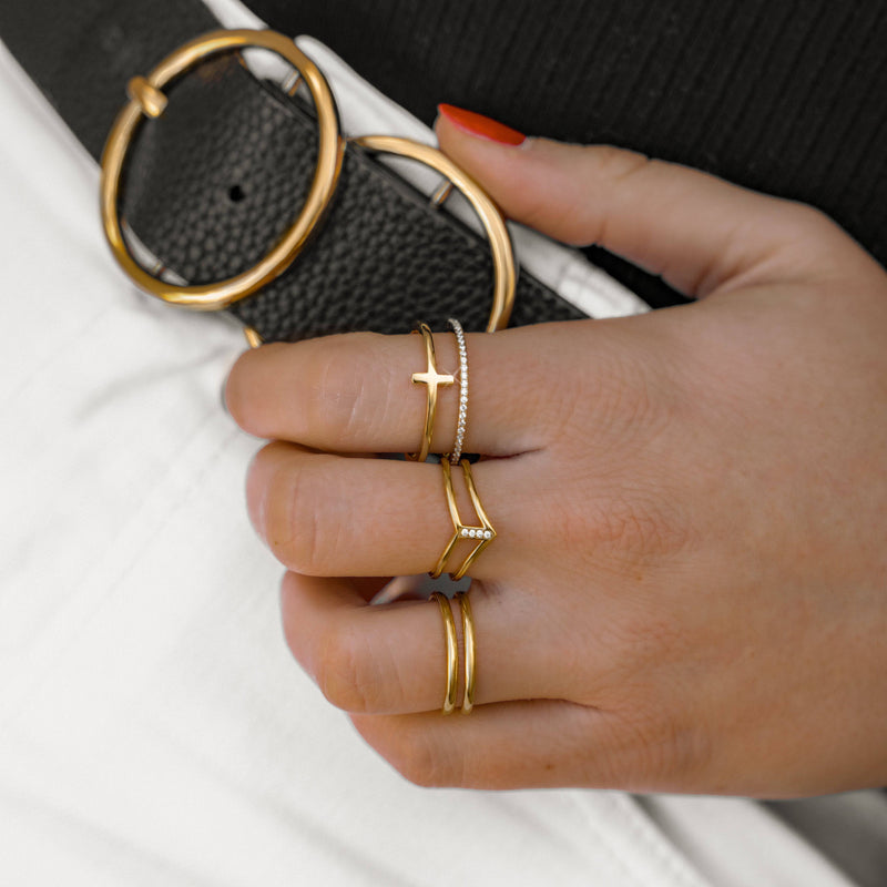 Open Double Ring - Amaya-Gold-State of Style