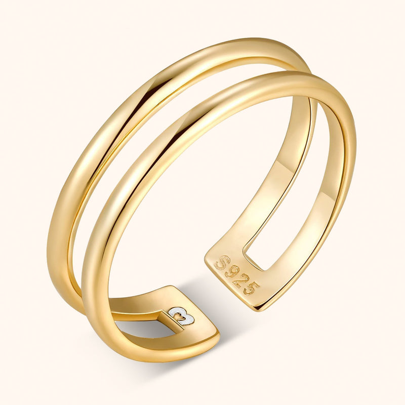 Open Double Ring - Amaya-Gold-State of Style