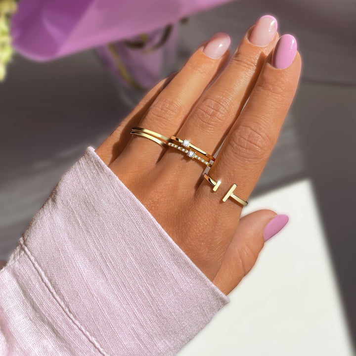 Open Ring with Adjustable Design - Aureos-Silver-State of Style