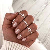 Open Ring with Adjustable Design - Aureos-Silver-State of Style