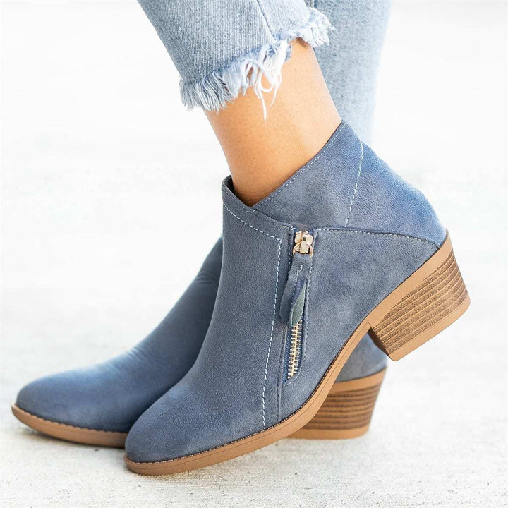 OrthoEase Women's Leather Boots – Comfortable & Supportive Winter Wear-Blue-3.5-State of Style